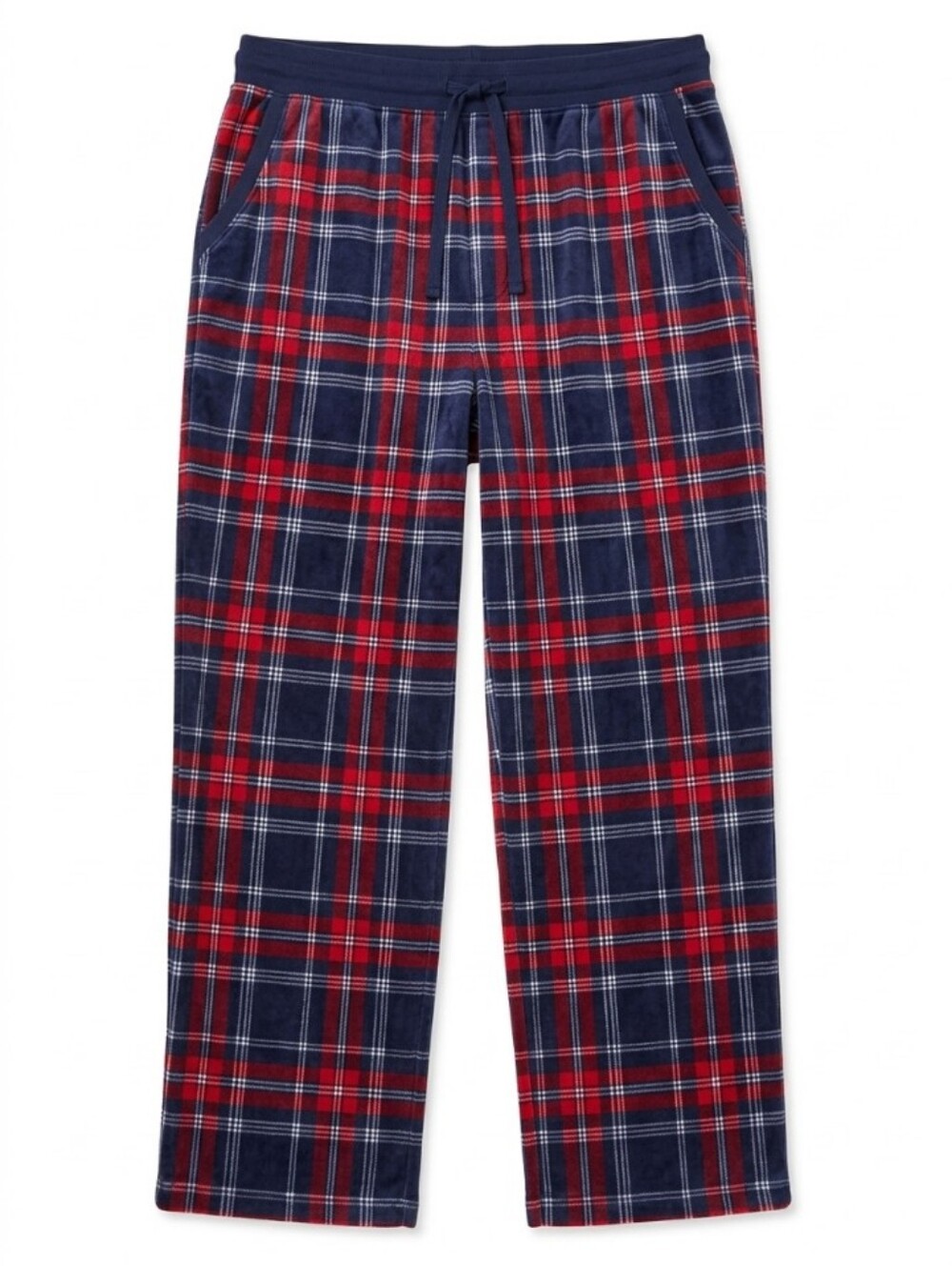 Nautica Velvety Soft Red and Navy Plaid Lounge Pants